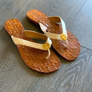 Tory Burch ivory sandals size 8